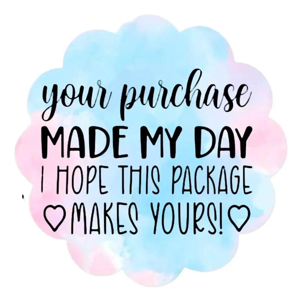 hope This Package Brightens Your Day Stickers Roll, Round Envelope Seal Stickers